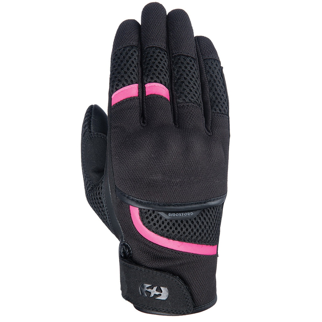 [5000195-2422497] Oxford Brisbane WS Ladies Motorcycle Gloves (S, Black / Pink)