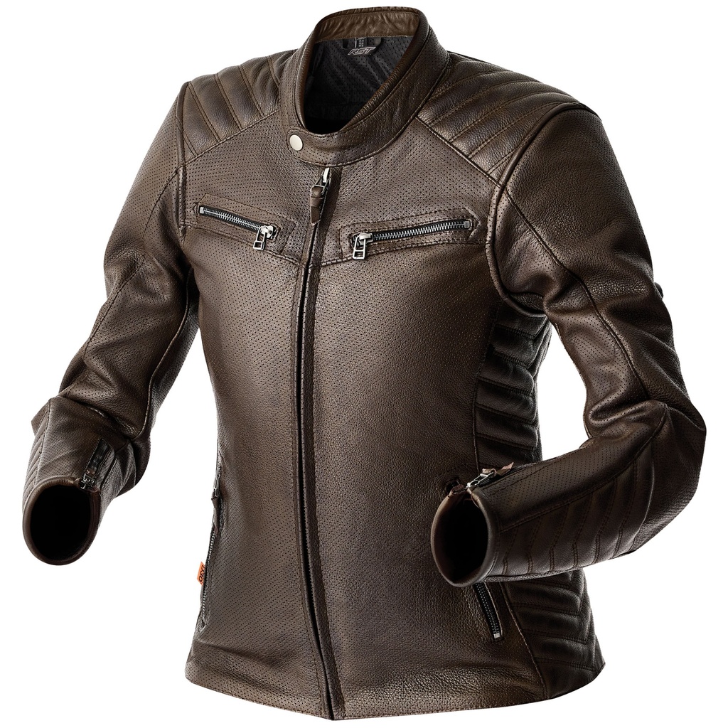 RST Roadster Air D3O Ladies Leather Motorcycle Jacket