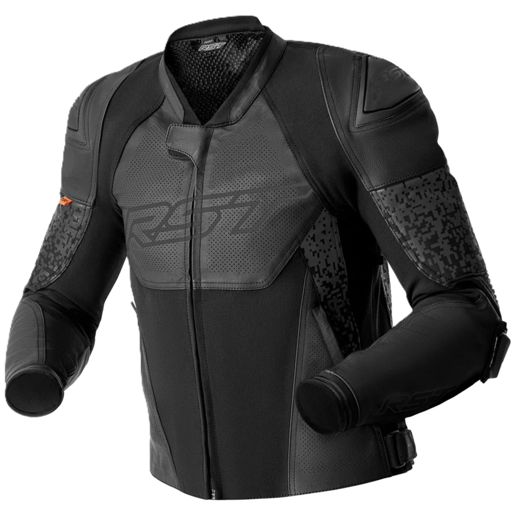 [5002464-3892663] RST Pro Series Supersport-K D3O Leather Motorcycle Jacket (UK 40, Black / Black)