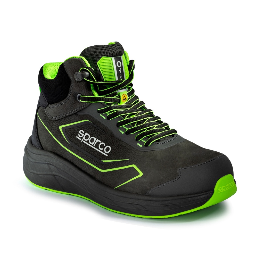 [7002486-3898318] Sparco Teamwork-H Esteban S3S ESD High Top Safety Shoes (UK 3.5 / Eur 36)