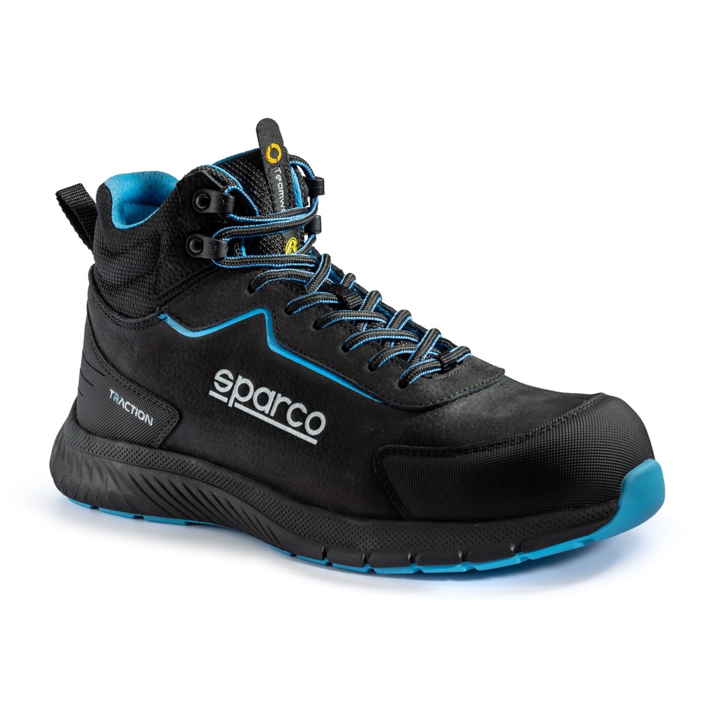 [7002484-3898292] Sparco Traction-H Kamui S3S ESD High Top Nubuck Safety Shoes (UK 3.5 / Eur 36)