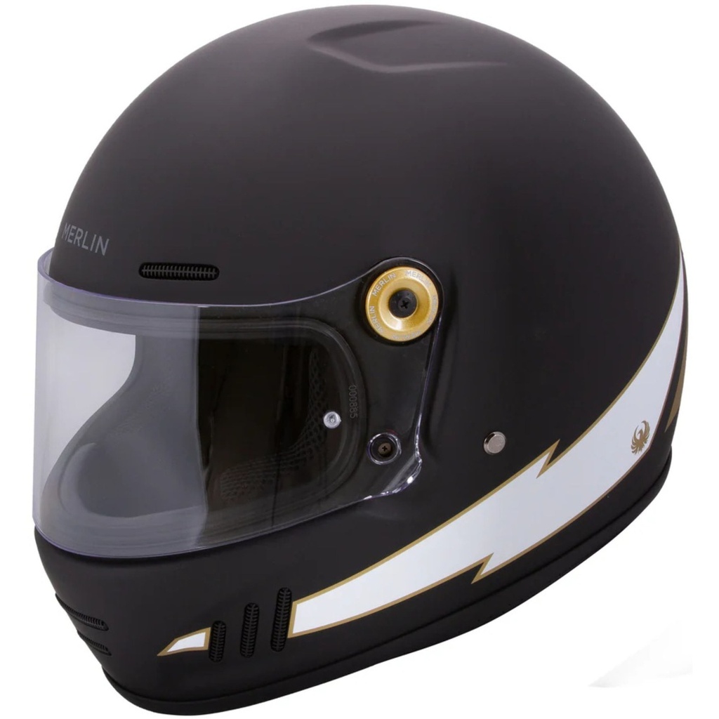 [5001999-3865600] Merlin Revival Graphic Motorcycle Helmet (M (57-58cm), Versus Off White)