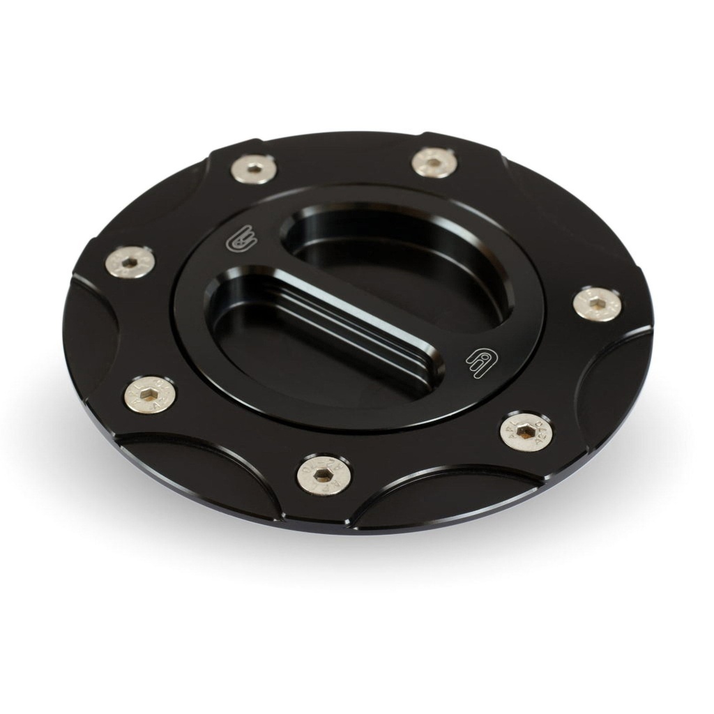 [OBEFUE-7004-BLK-ORG] Oberon Motorcycle Fuel Cap And Body
