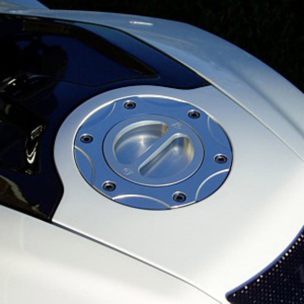 [OBEFUE-7044-SLV-BLU] Oberon Motorcycle Fuel Cap And Body