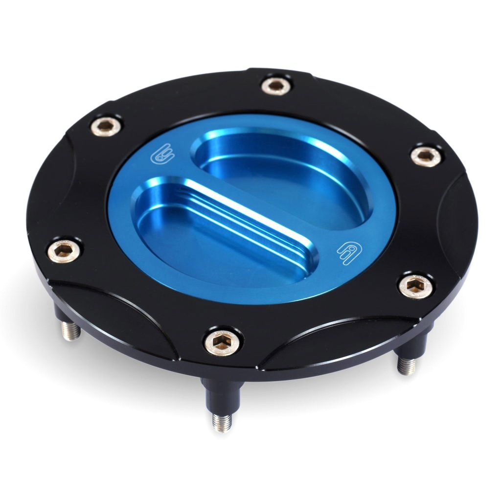 [OBEFUE-7044-BLK-RED] Oberon Motorcycle Fuel Cap And Body
