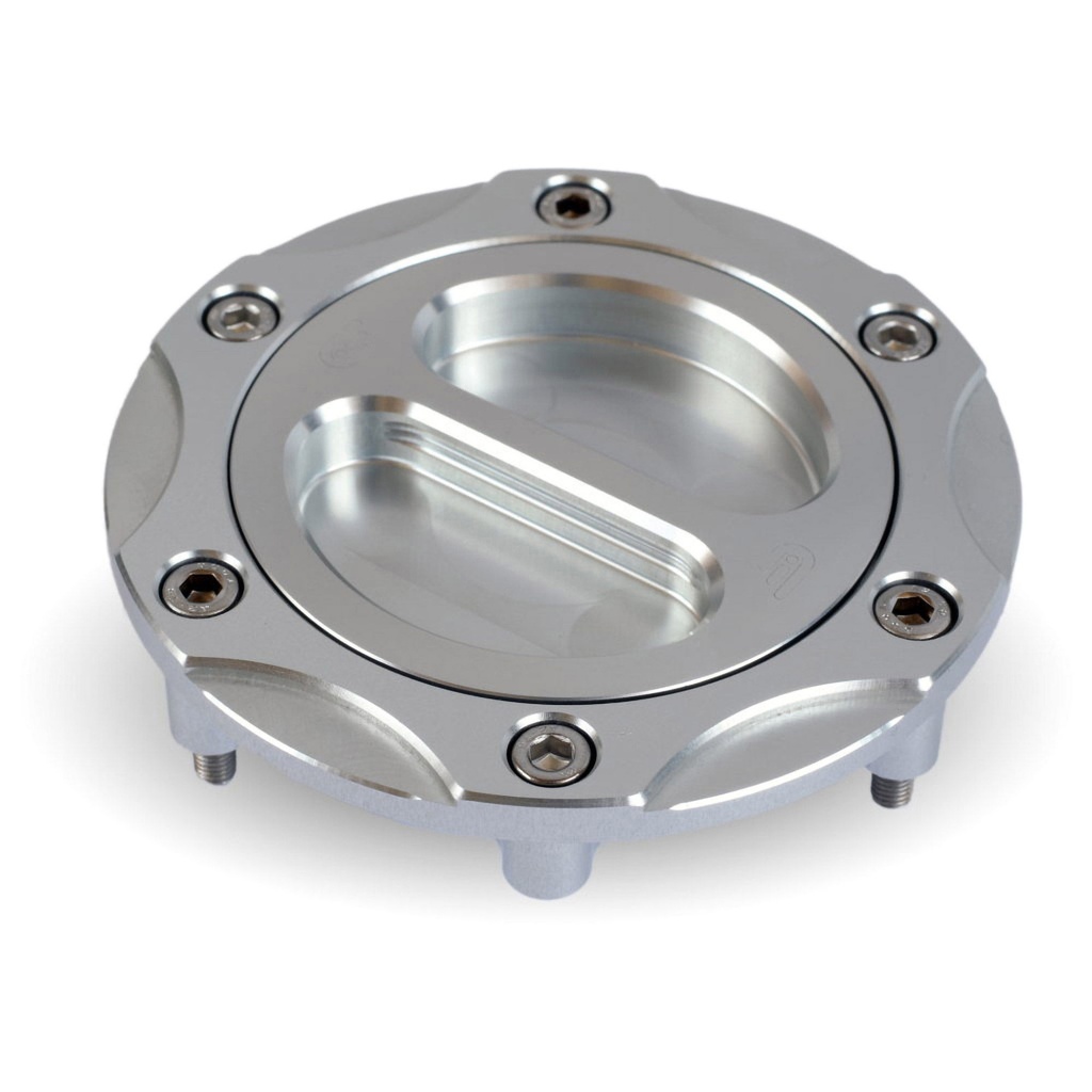 [OBEFUE-7040-SLV-GLD] Oberon Motorcycle Fuel Cap And Body
