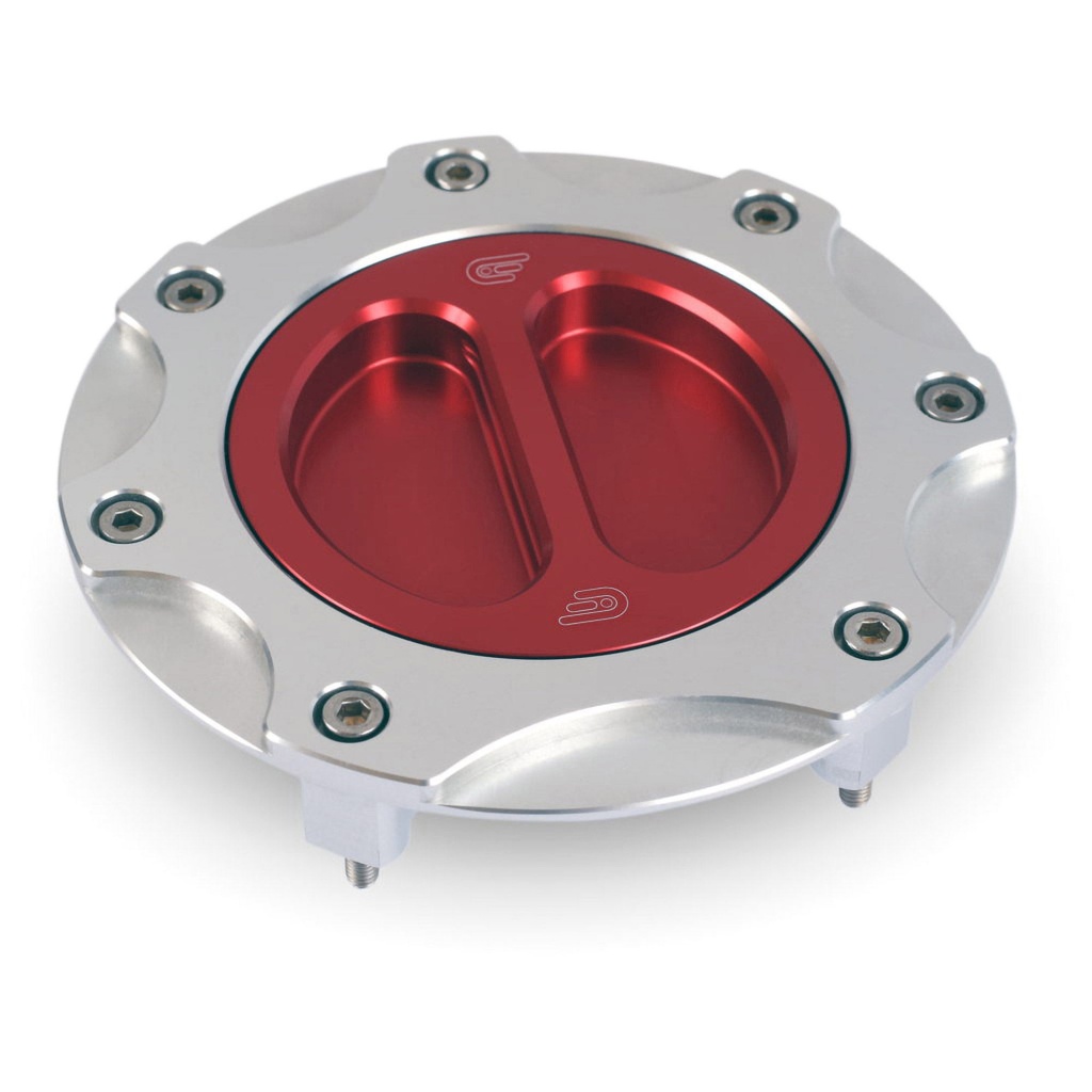 [OBEFUE-7002-SLV-BLK] Oberon Motorcycle Fuel Cap And Body