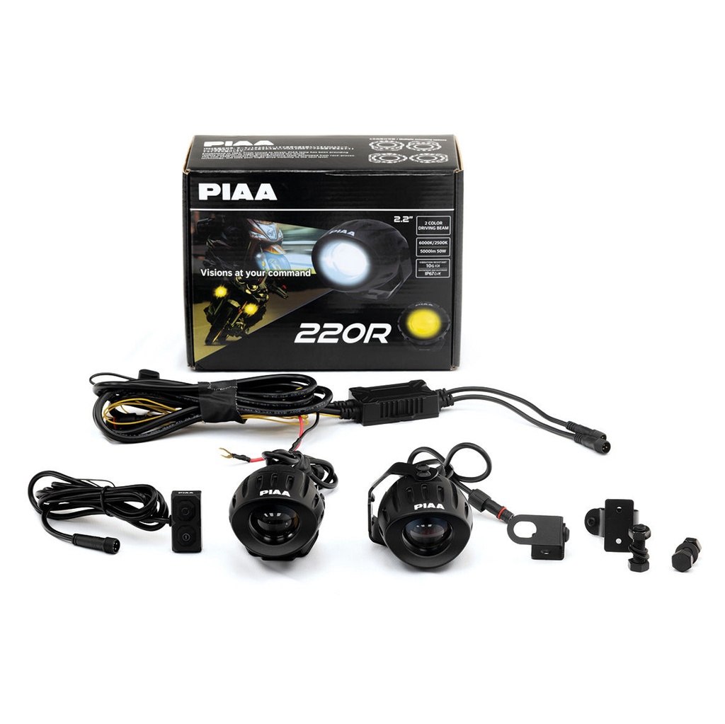[PIADK220R1] PIAA 220R 2.2 Inch Dual Colour Compact Driving Lamps