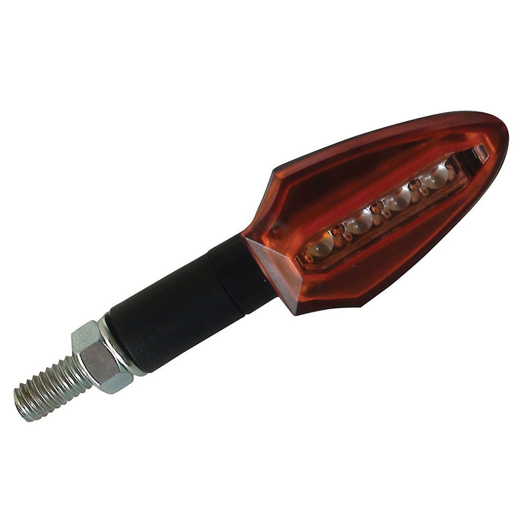 [1277034-1595205] Bike-It LED Runner-One Indicators (Black Body Black Lens)