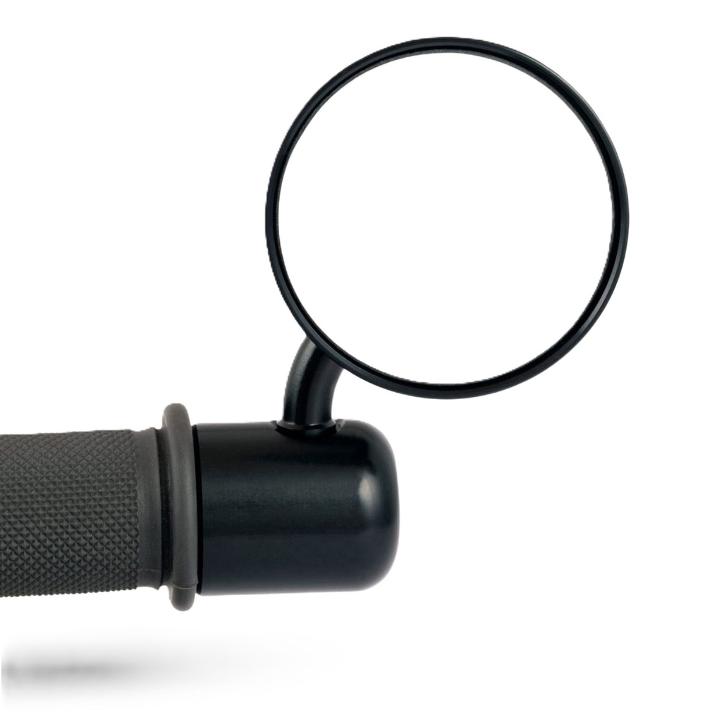 [5002268-3887009] Oberon Performance 75mm Streetfighter Motorcycle Mirror (M6 Handlebar Adaptor, Black)