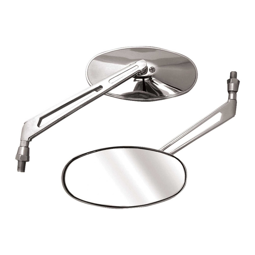 [BIKMRU010] Bike-It Universal Shift Oval Mirrors Chrome