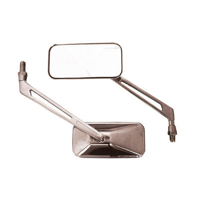 [BIKMRU008] Bike-It Universal Runner Rectangular Mirrors Chrome
