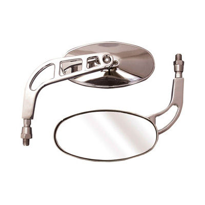 Bike-It Universal Phantom Oval Mirrors Chrome