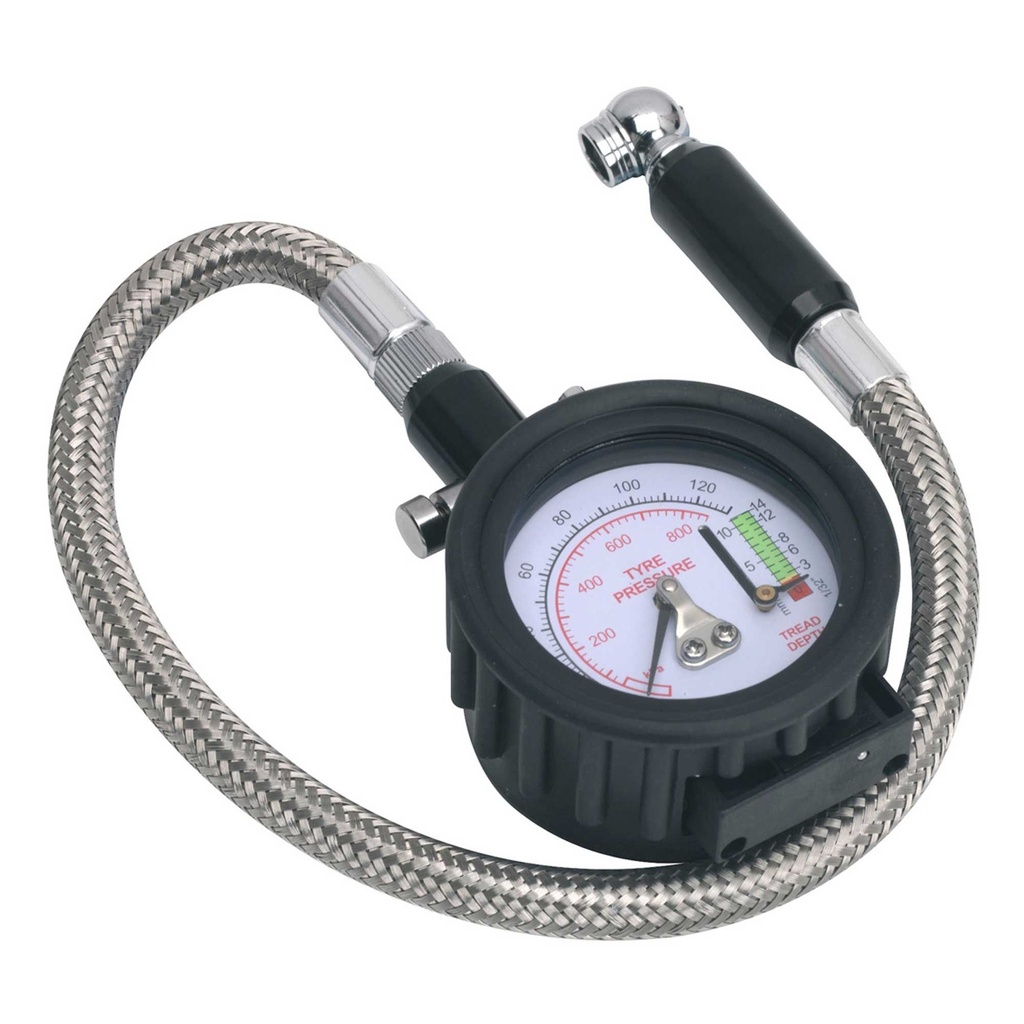 [SEATSTPDG02] Sealey Tyre Pressure Gauge/Depth Gauge