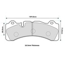 PBS Brakes ProComp S1 Brake Pads To Fit Brembo GT-6 Caliper