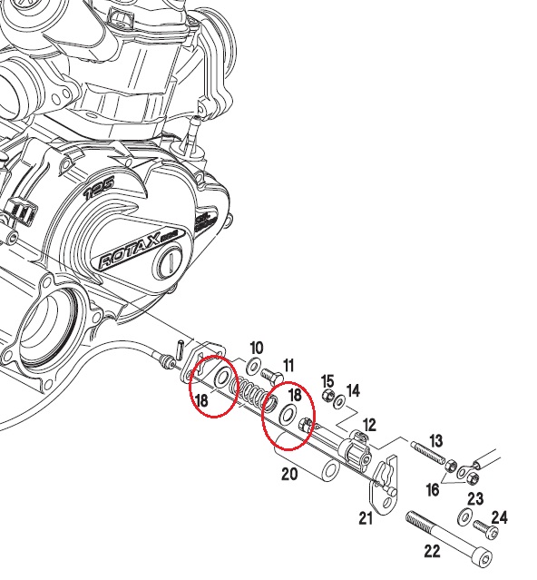 Rotax Shift Contact Chrome Washer - DD2