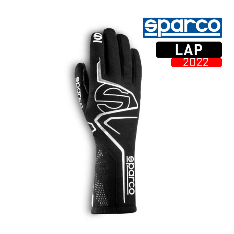[SQRG04A10] Sparco FIA Race Gloves - LAP 2022 (10, Black / White)