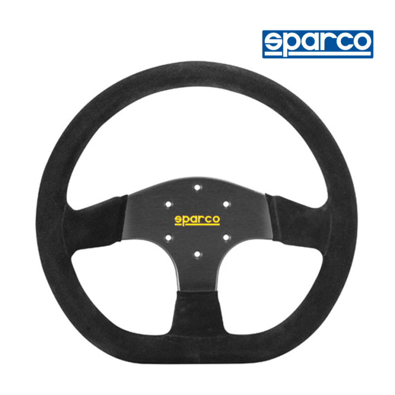 [SQSWR353] Sparco Steering Wheel - R353 - 330mm - Flat Bottom - Black Suede