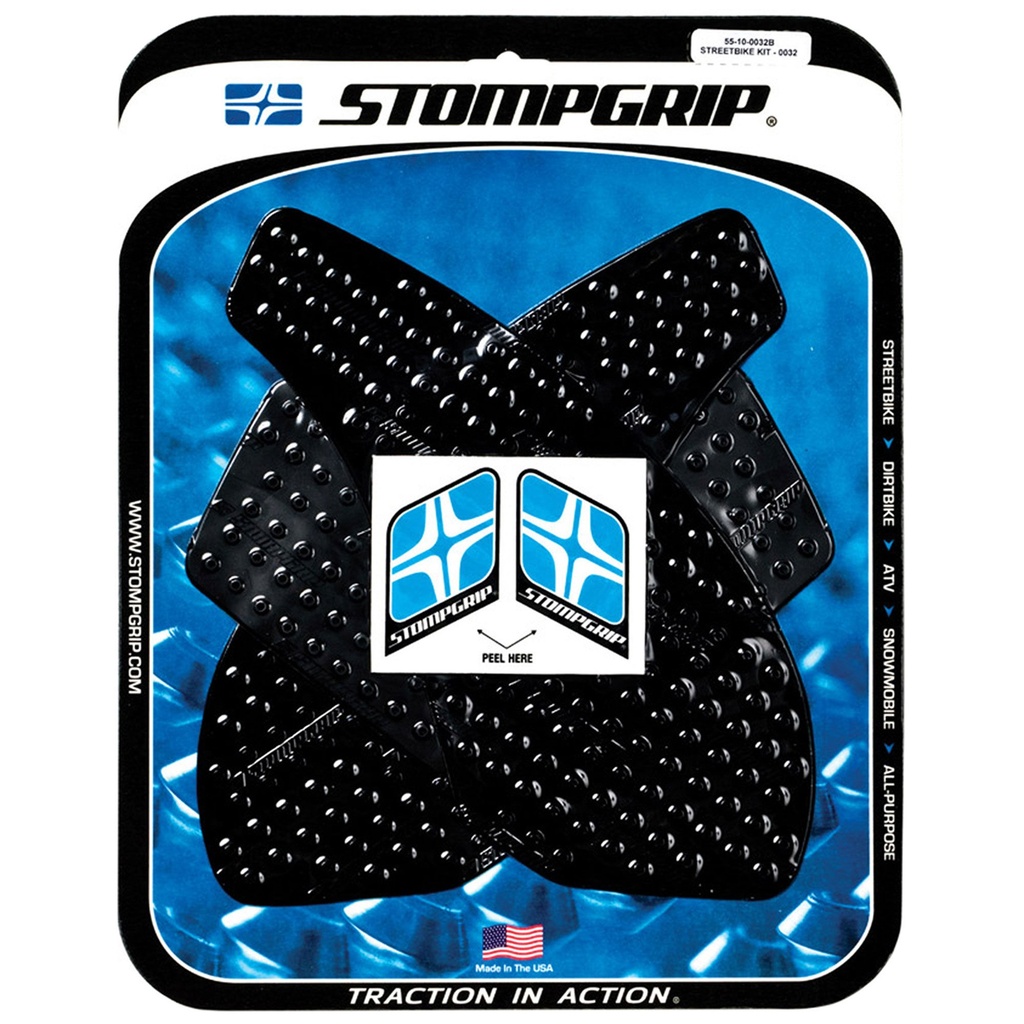 StompGrip Volcano Streetbike Black Traction Kit