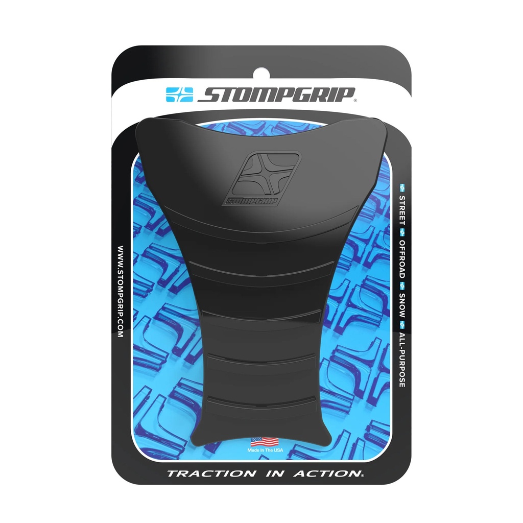 [5002531-3897140] Stompgrip Ridge Old School Motorcycle Center Tank Pad Protector (Black)