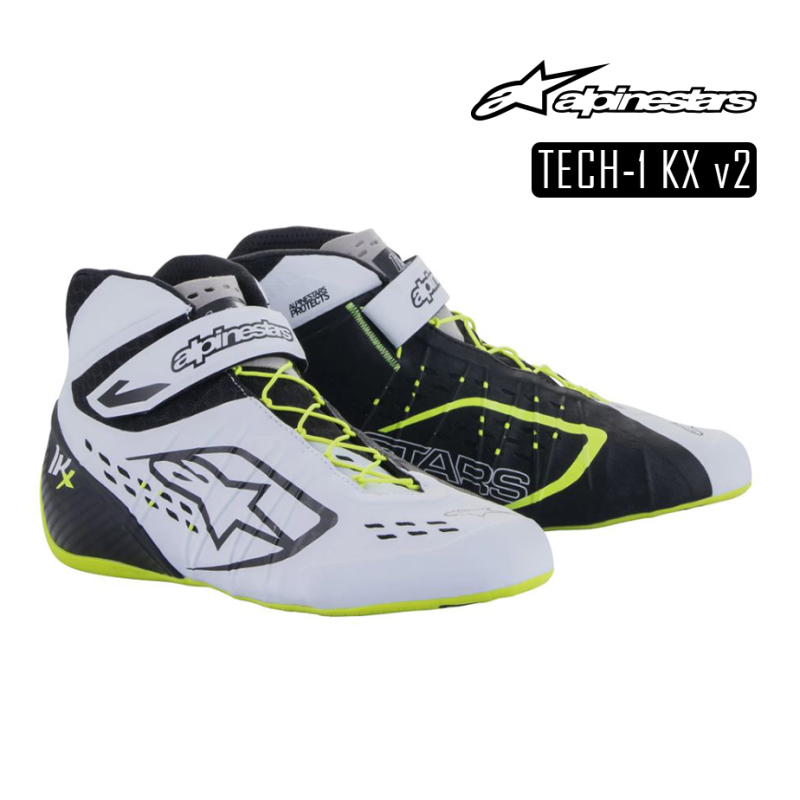 [ASKB05C47] Alpinestars Kart Boot-TECH 1 KX (47, V2 Bk/Whi/Yel)