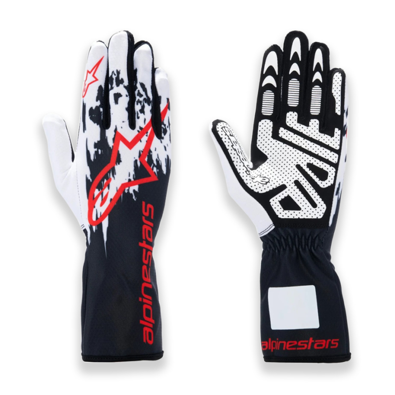 [ASKG02F3S] Alpinestars Kart Gloves-TECH 1-K V3 (S, Black / White / Red)