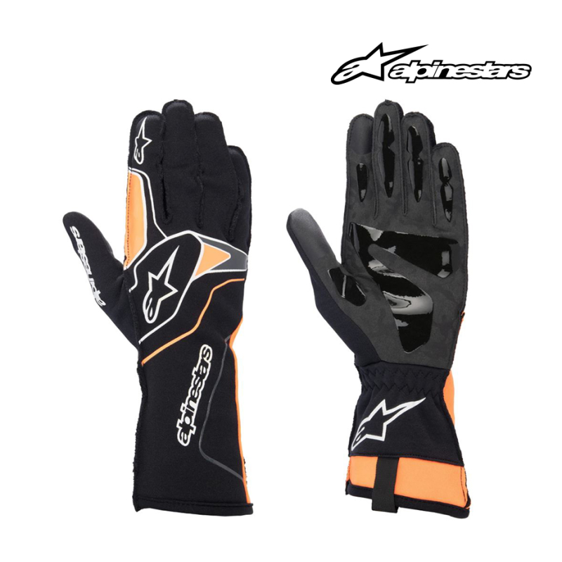 [ASKG07C3S] Alpinestars Kart Gloves - TECH 1-KX V3 (S, Black / Orange)