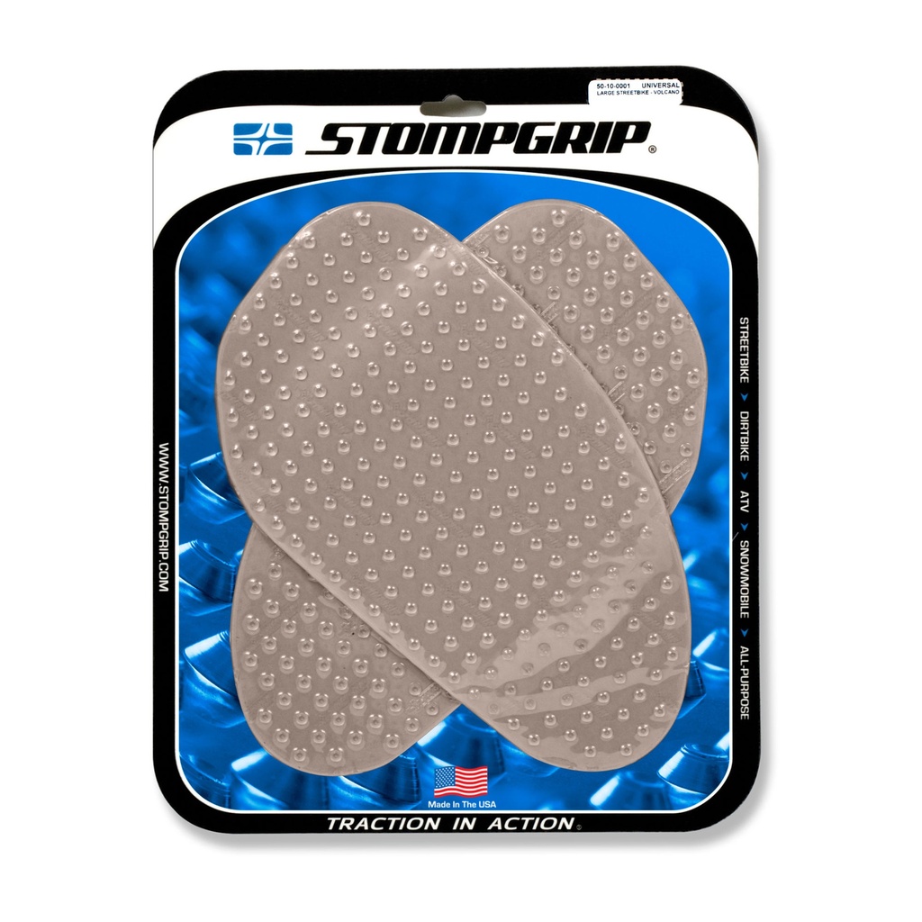 [STG50-10-0001] StompGrip Volcano Streetbike Clear Universal Traction Kit