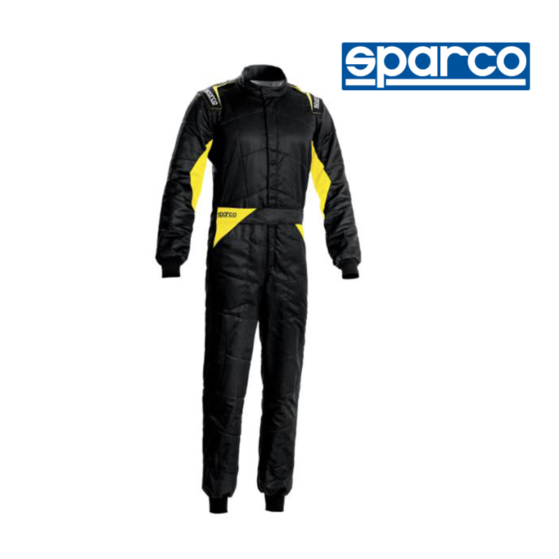 [SQRS03D50] Sparco FIA Race Suit - SPRINT 2022 (50, Black / Yellow)