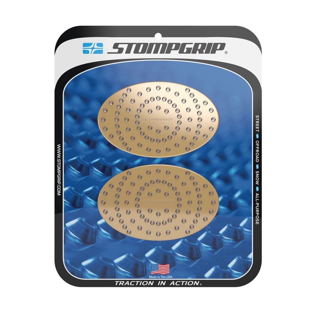 [5002368-3888553] StompGrip Volcano Universal Oval Tank Grips Traction Kit (Black)