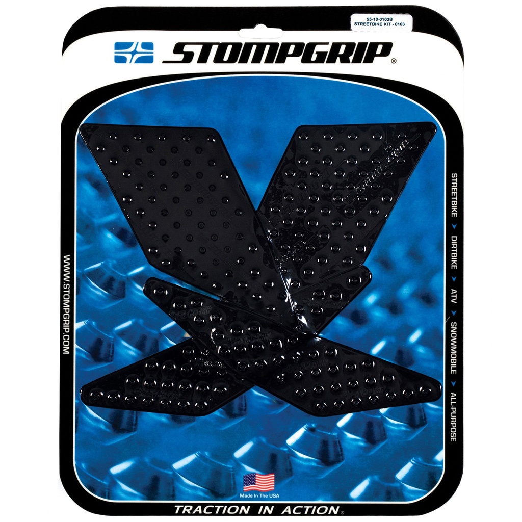 StompGrip Volcano Streetbike Black Traction Kit