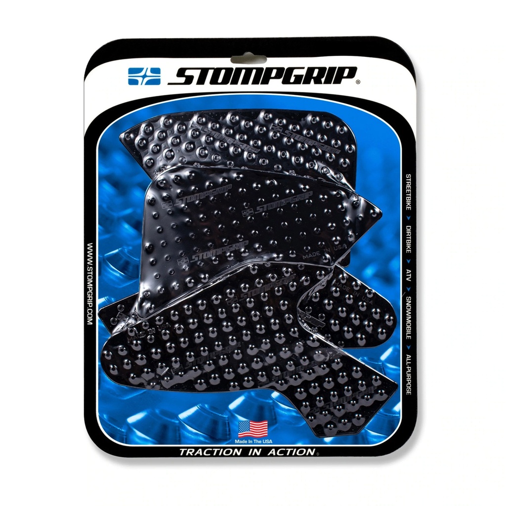 [STG55-10-0176B] StompGrip Volcano Streetbike Black Traction Kit