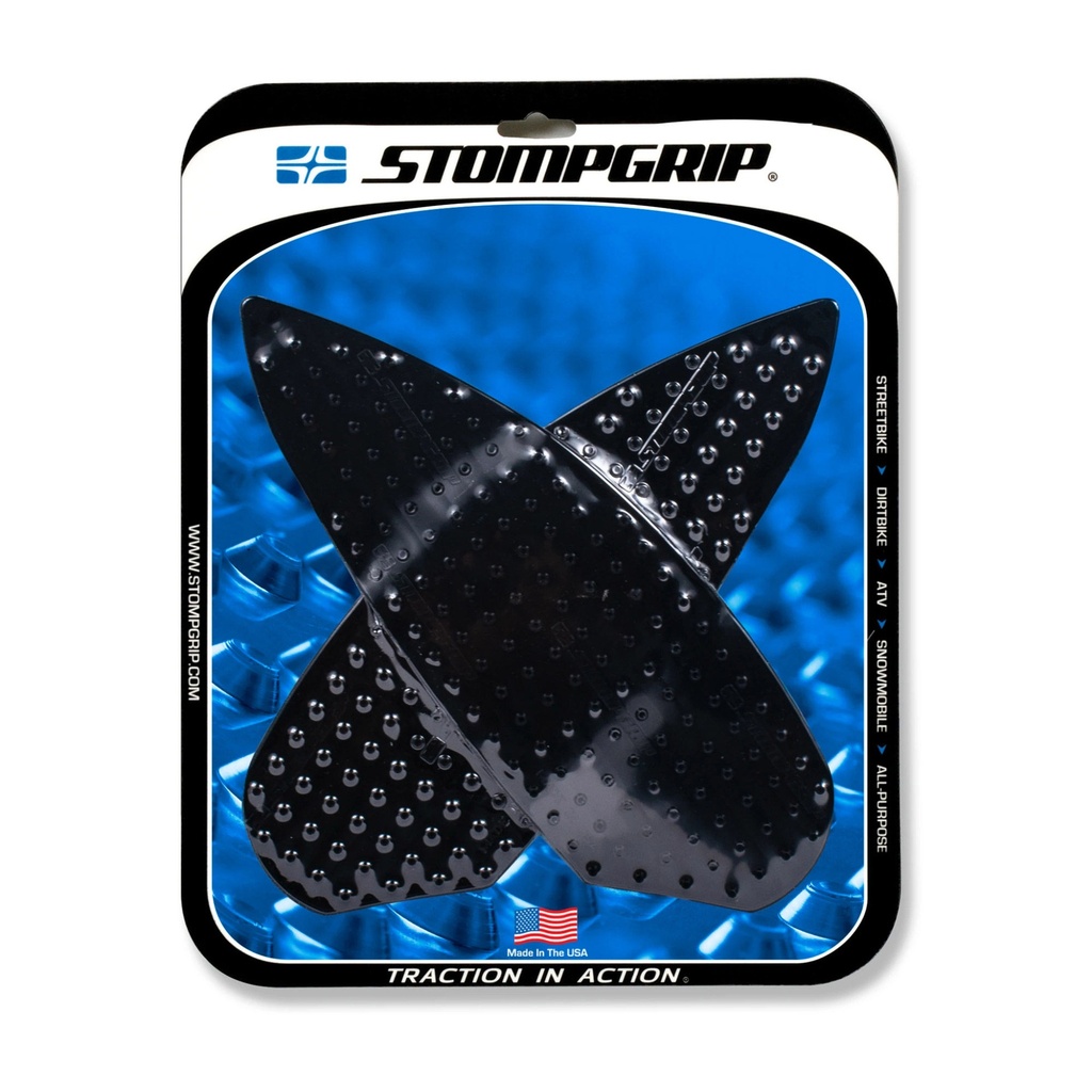 [STG55-10-0165B] StompGrip Volcano Streetbike Black Traction Kit