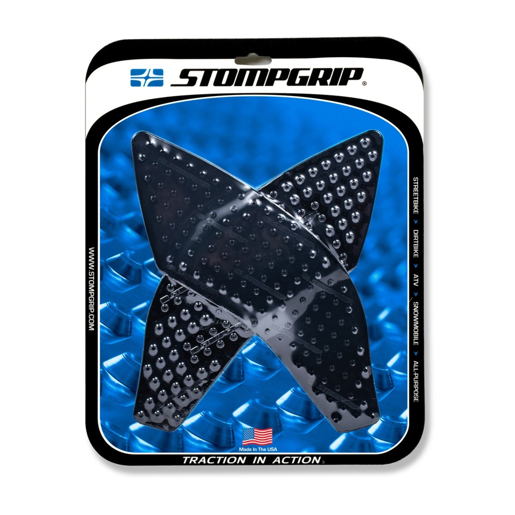 [STG55-10-0161B] StompGrip Volcano Streetbike Black Traction Kit