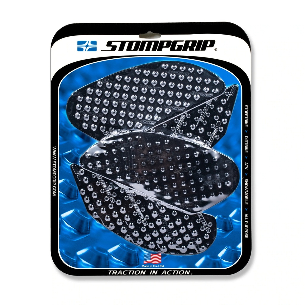 [STG55-10-0150B] StompGrip Volcano Streetbike Black Traction Kit