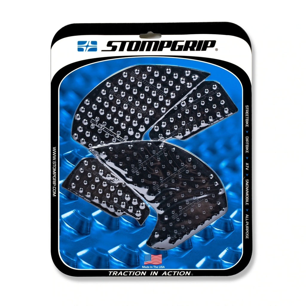 [STG55-10-0157B] StompGrip Volcano Streetbike Black Traction Kit