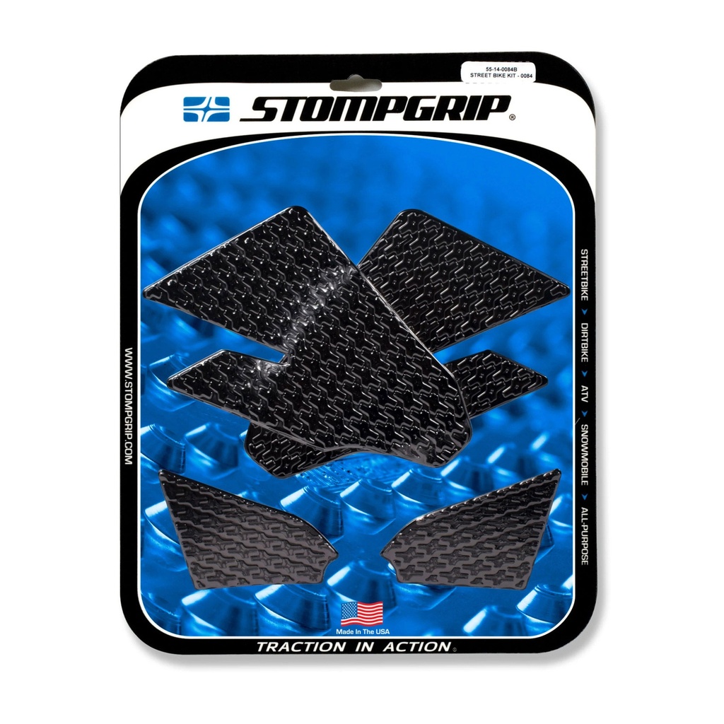 [STG55-14-0084B] StompGrip Icon Streetbike Black Traction Kit