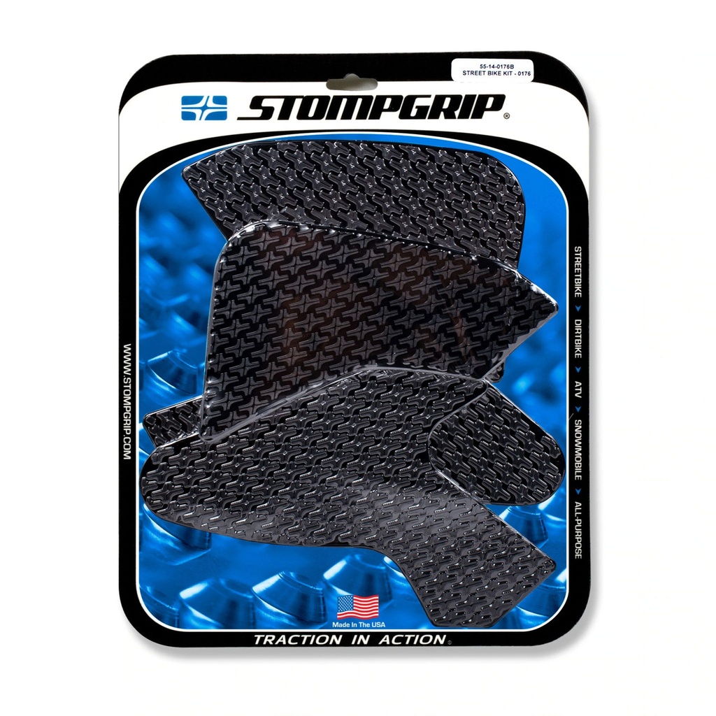 StompGrip Icon Streetbike Black Traction Kit