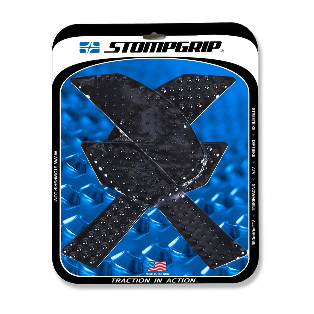 [STG55-10-0144B] StompGrip Volcano Streetbike Black Traction Kit