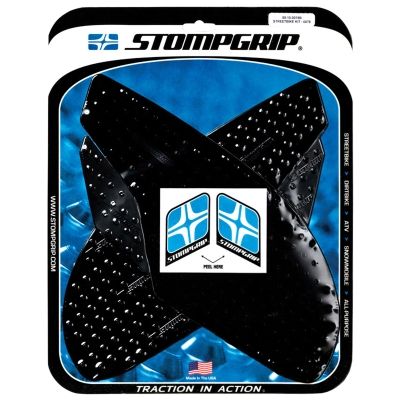 [STG55-10-0078B] StompGrip Volcano Streetbike Black Traction Kit