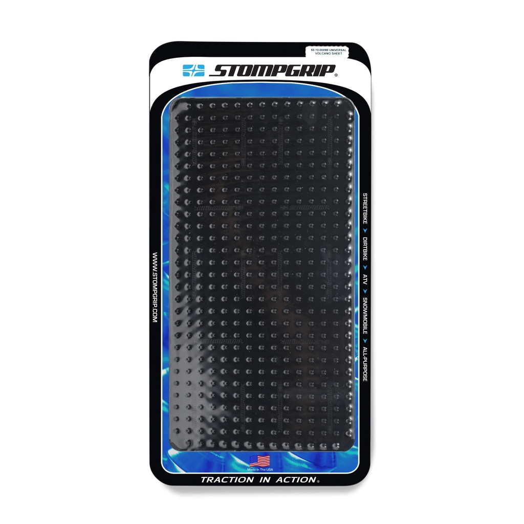 [STG50-10-0009B] StompGrip Volcano Streetbike Black Traction Kit