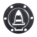 Red Dynamic Carbon Fibre Effect Motorcycle Fuel Cap Defender