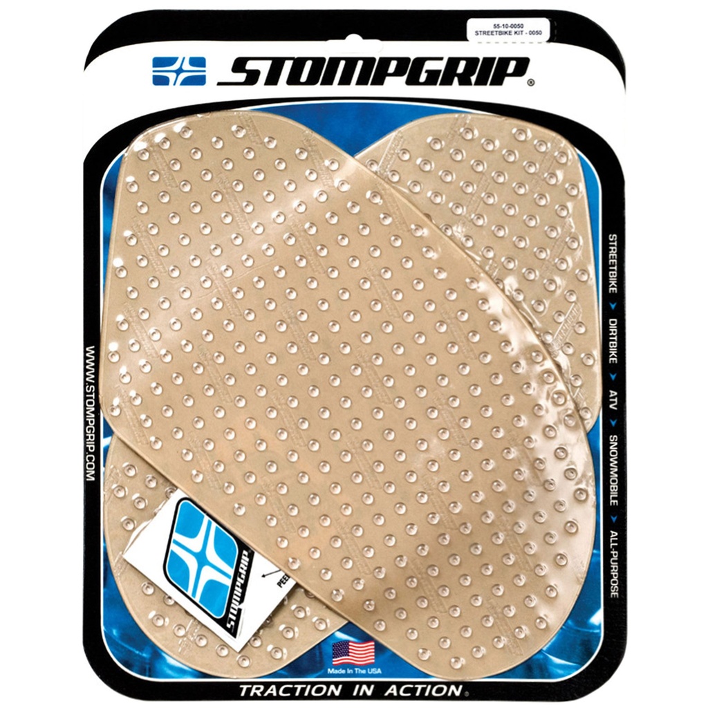 [STG55-10-0050] StompGrip Volcano Streetbike Clear Traction Kit
