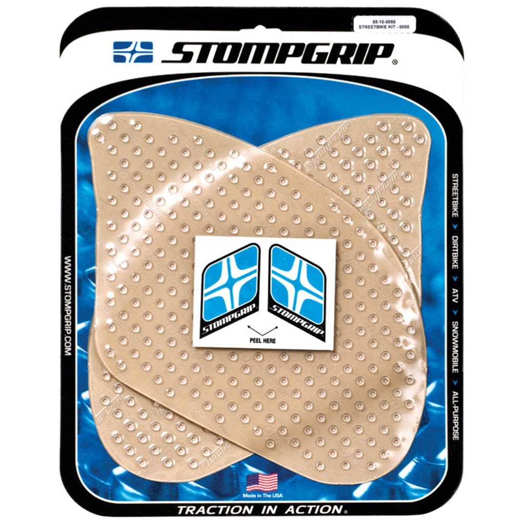 [STG55-10-0055] StompGrip Volcano Streetbike Clear Traction Kit