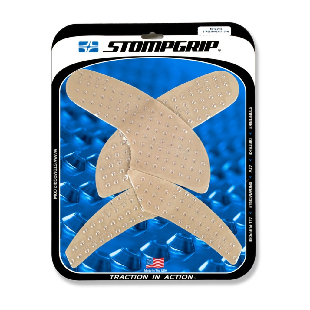 [STG55-10-0146] StompGrip Volcano Streetbike Clear Traction Kit