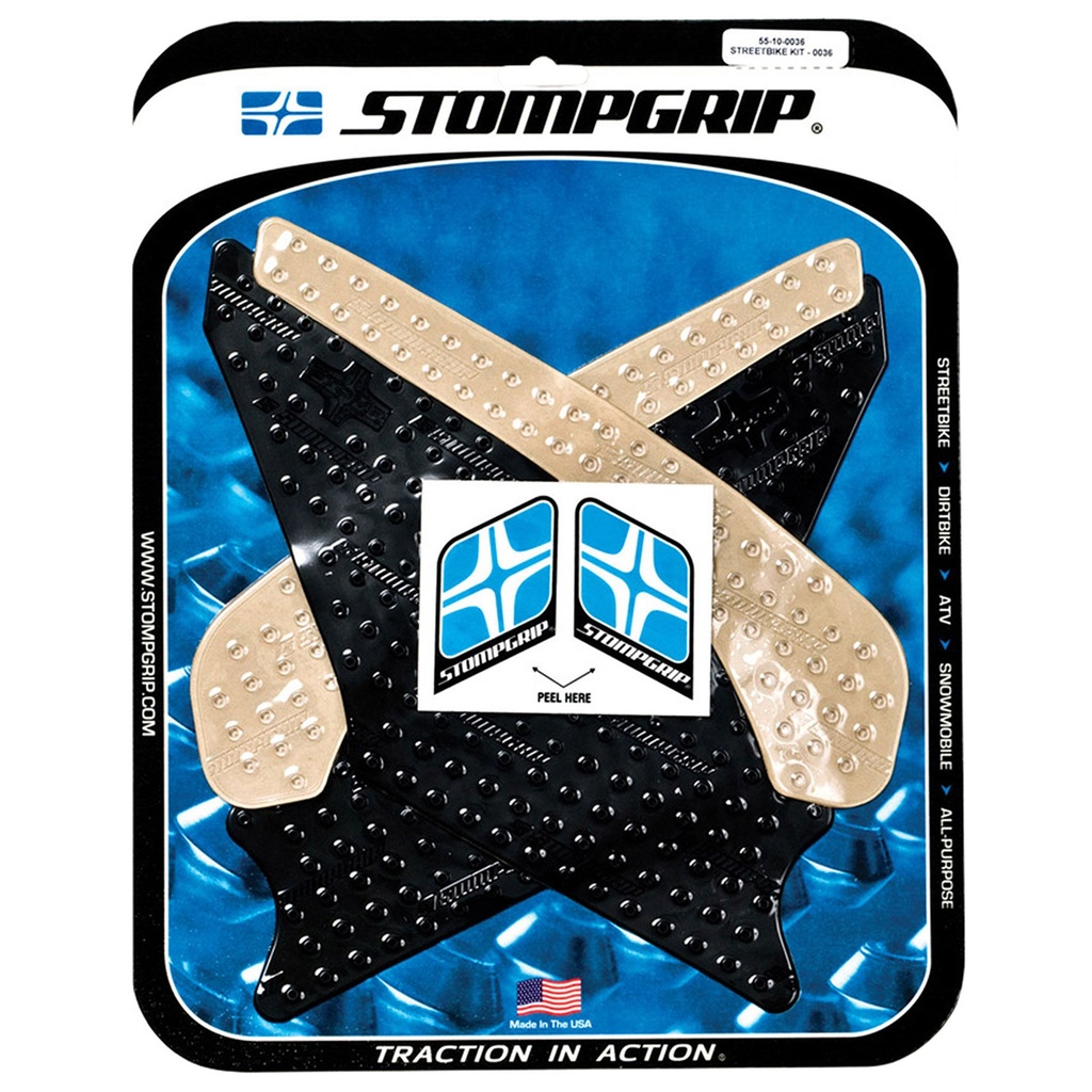 [STG55-10-0036] StompGrip Volcano Streetbike Clear Traction Kit