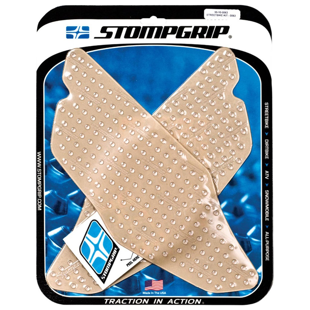 [STG55-10-0063] StompGrip Volcano Streetbike Clear Traction Kit