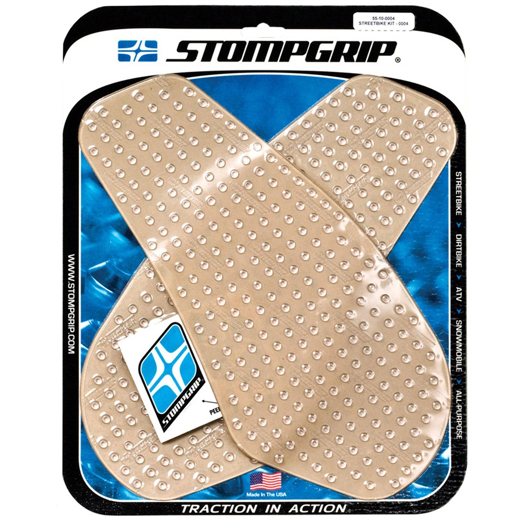 [STG55-10-0004] StompGrip Volcano Streetbike Clear Traction Kit