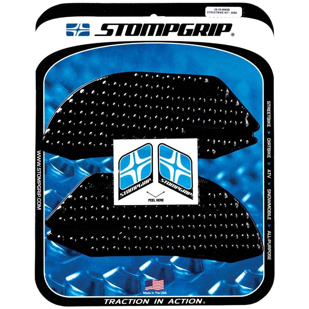 StompGrip Volcano Streetbike Black Traction Kit