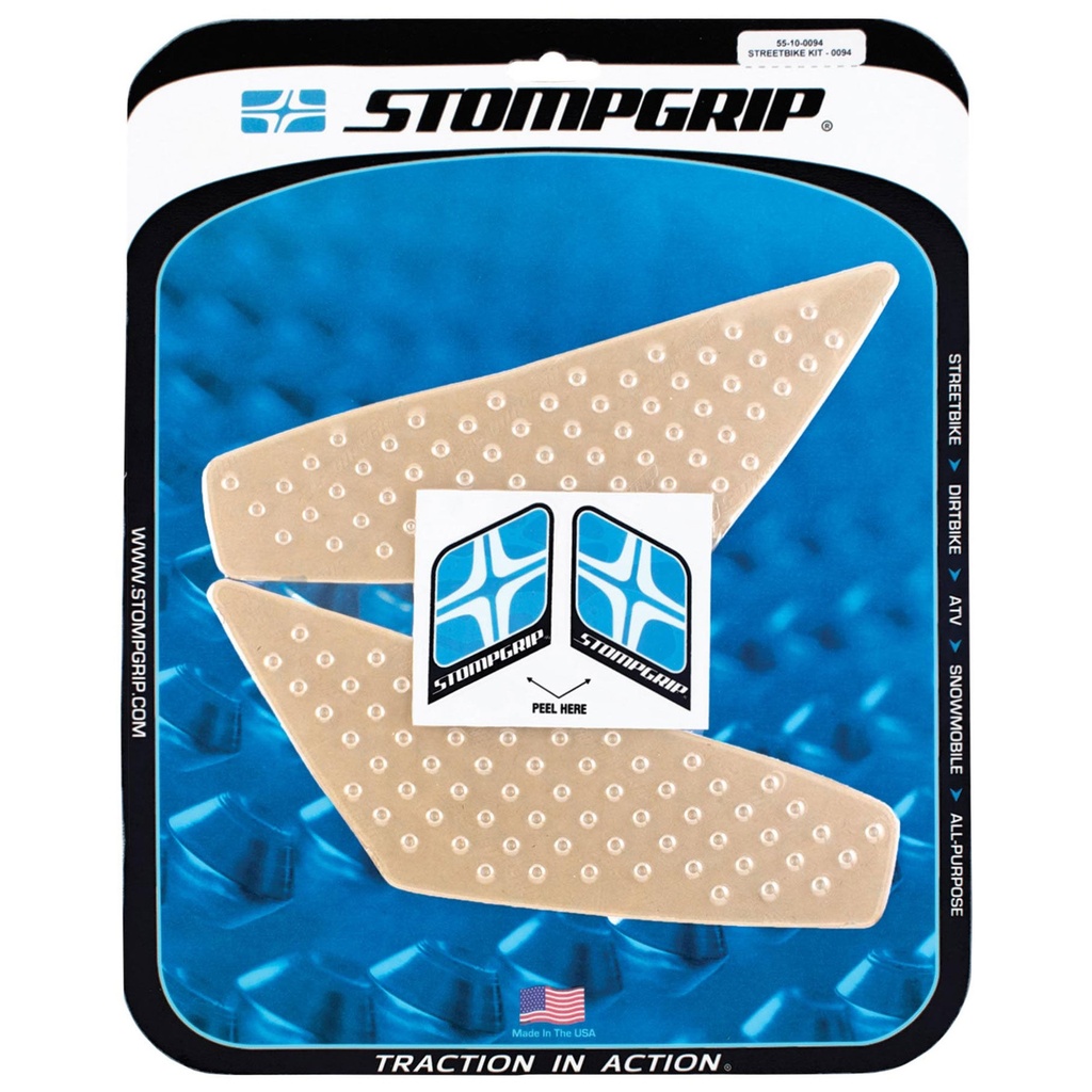 [STG55-10-0094] StompGrip Volcano Streetbike Clear Traction Kit
